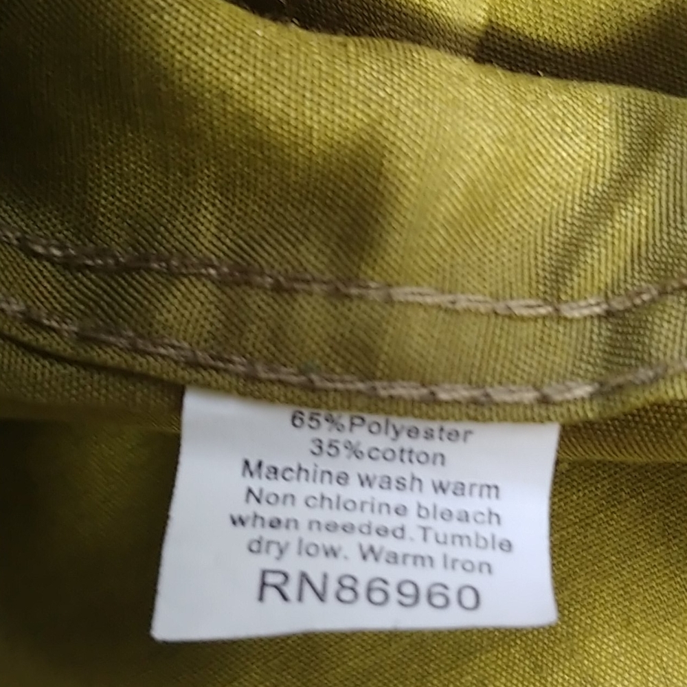 Carolina Bay Mens Green Long Sleeve Button Down Shirt - Picture 7 of 7